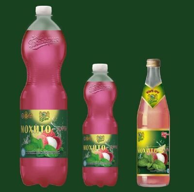 Sweet carbonated drinks: "Mojito-lychee" 1.5 l / 0.5 l,
